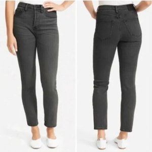 Everlane High Rise Slim Straight Ankle Jeans Cigarette Wash 29 Stretch Denim